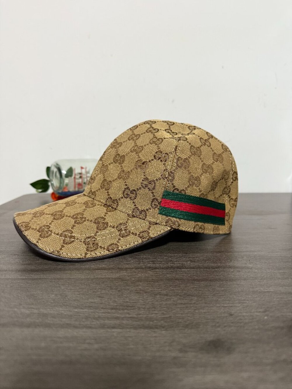 Gucci GG Monogram Web Stripe Baseball Cap